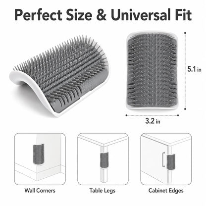 4Pcs Cat Brush Cat Corner Self Groomer Softer Pet Wall Corner Massage Comb Corner Scratcher Pet Grooming Brush Comb Grooming